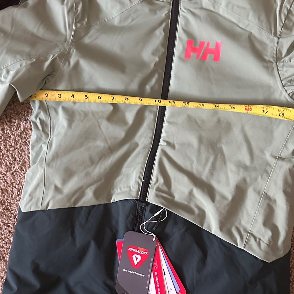 Helly Hansen Kids' Two-Tone Green Ski Coat - Picture 2 of 6